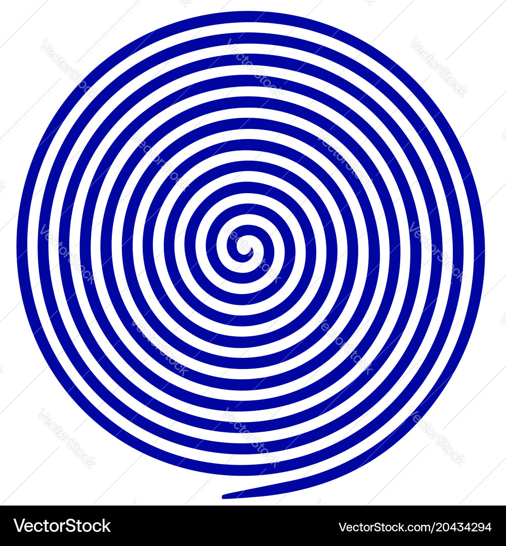 Volute maze concentric lines circular rotating vector image