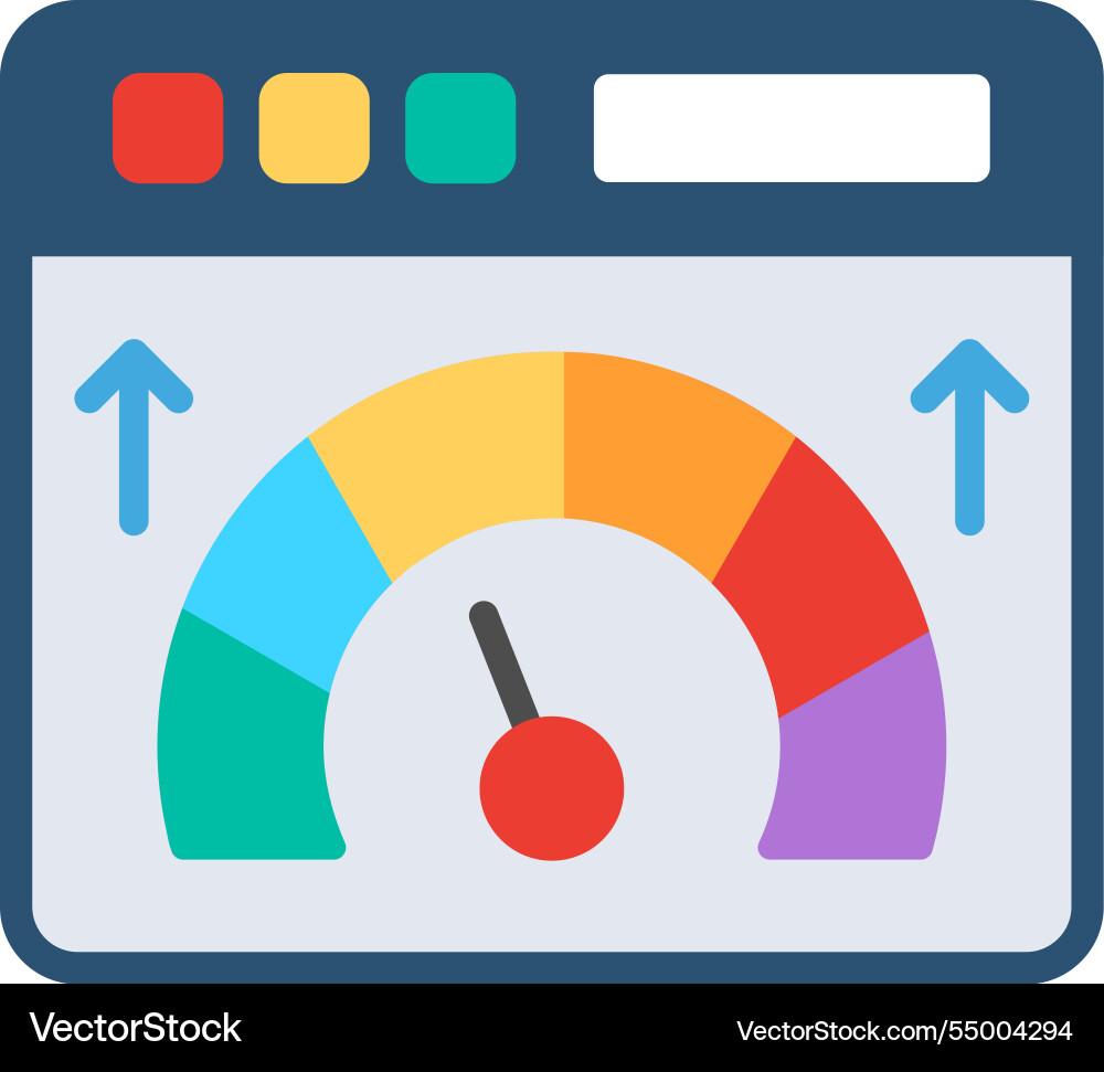 Web speed flat icon design vector image