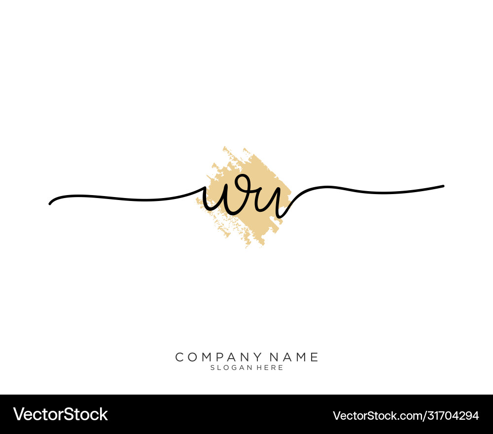 Ww initial handwriting logo design Royalty Free Vector Image