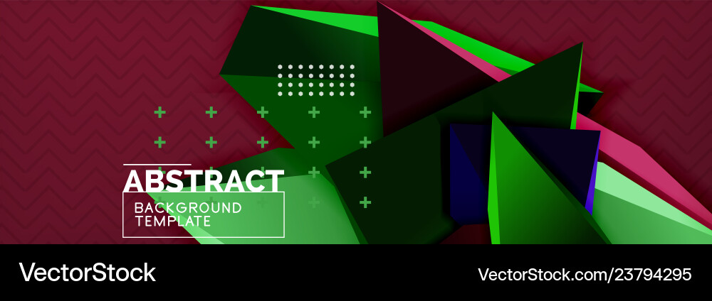 3d triangular minimal abstract background Vector Image