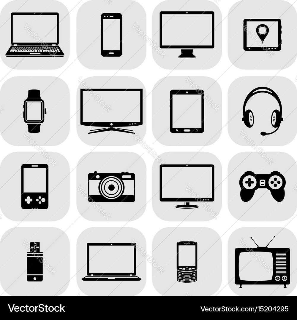 Abstract set of digital devices vector image