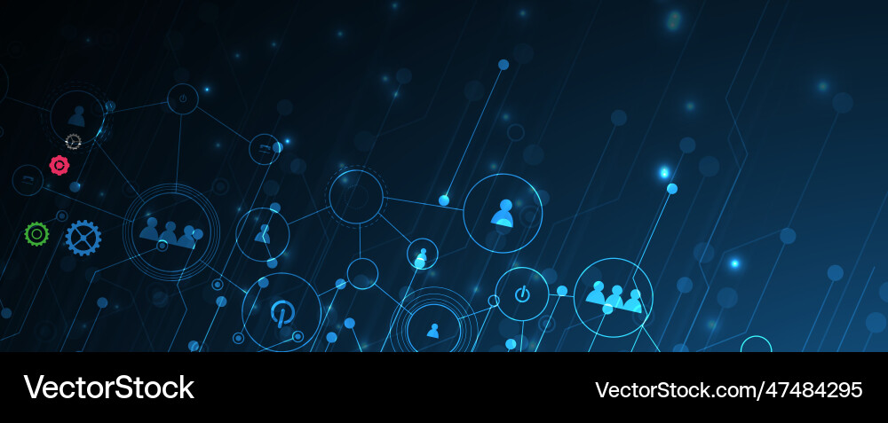 Artificial intelligence technology web background Artificial intelligence technology web background Vector Image