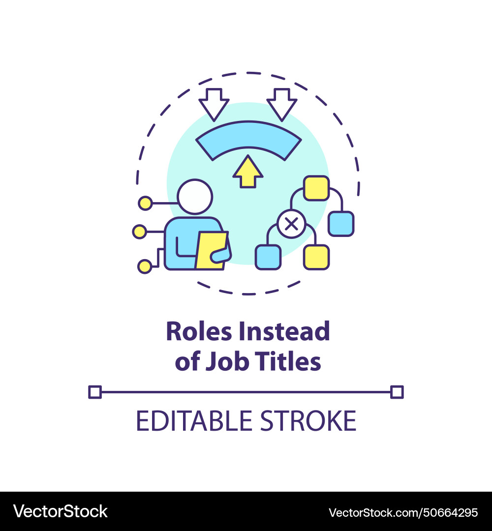 Assuming multiple roles multi color concept icon Assuming multiple roles multi color concept icon vector image