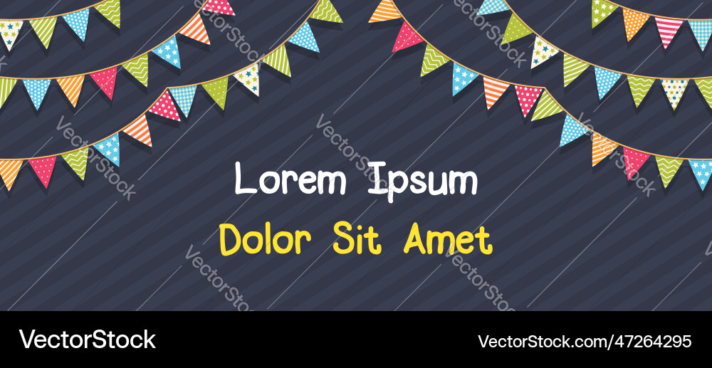 Background with bunting vector image