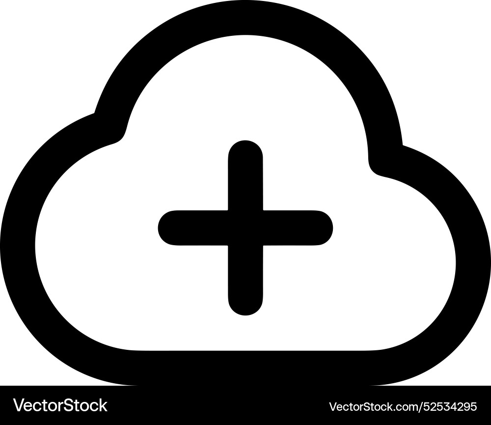 Cloud storage icon symbol image of the hosting vector image