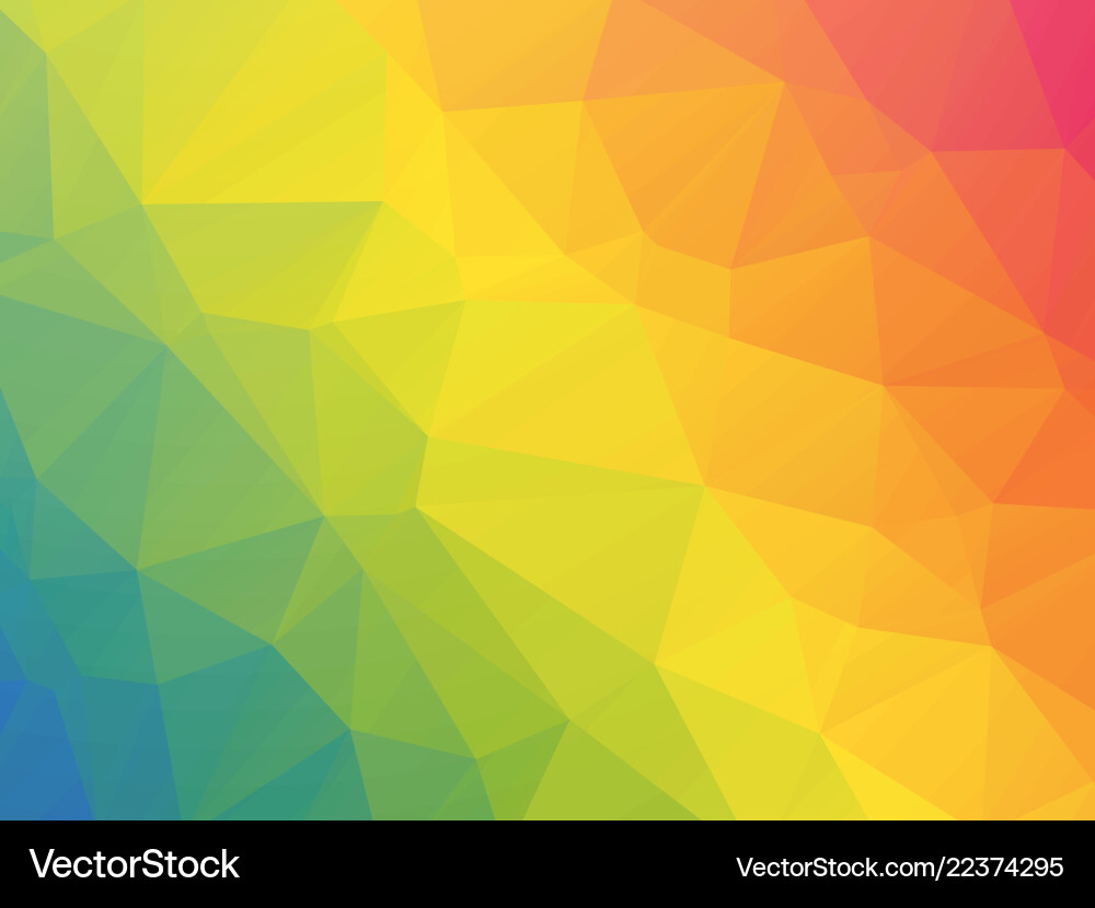 Colorful Triangular Rainbow Pattern vector image
