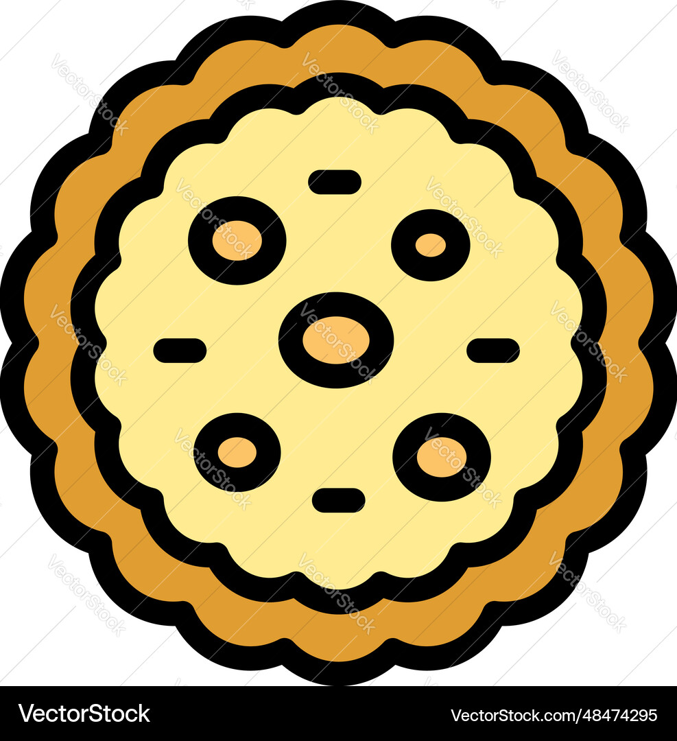 Cracker shape icon flat Vector Image