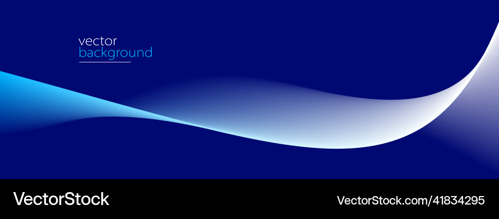 Curve shape flow abstract background in dark blue Vector Image