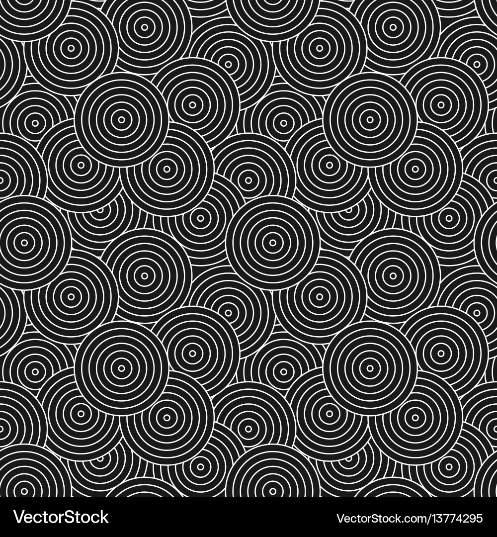 Dark Geometric Circles Pattern vector image