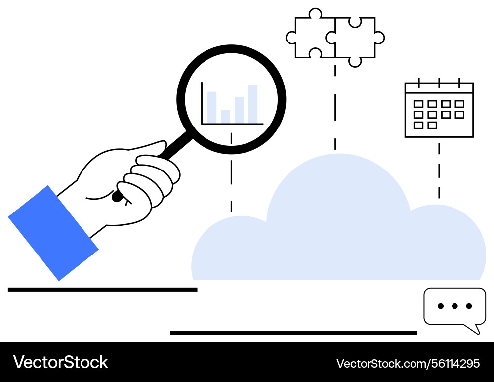Data analysis and organization in cloud platform Data analysis and organization in cloud platform Vector Image
