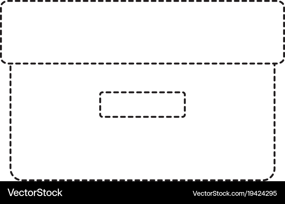 Dotted shape work box package object design vector image