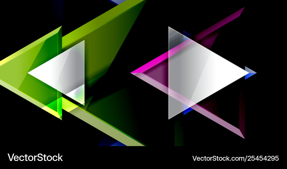 Dynamic triangle composition abstract background Vector Image