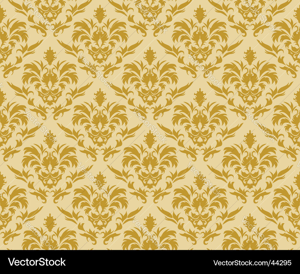 Elegant Damask Wallpaper Vector Image