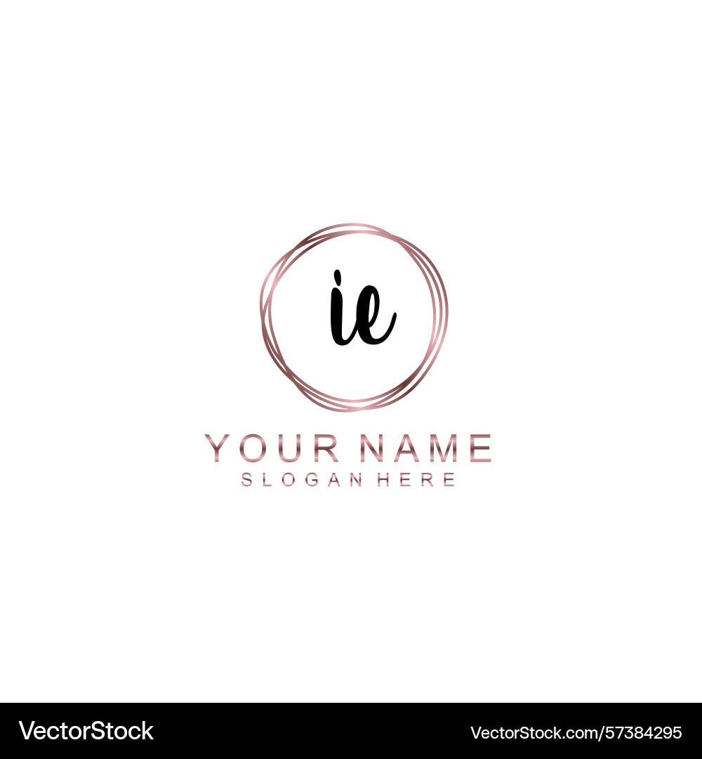 Elegant ie initial logo designs with artistic Elegant ie initial logo designs with artistic Vector Image