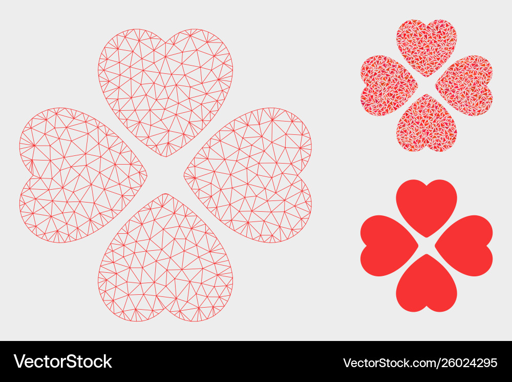 Flower mesh network model and triangle Flower mesh network model and triangle Vector Image
