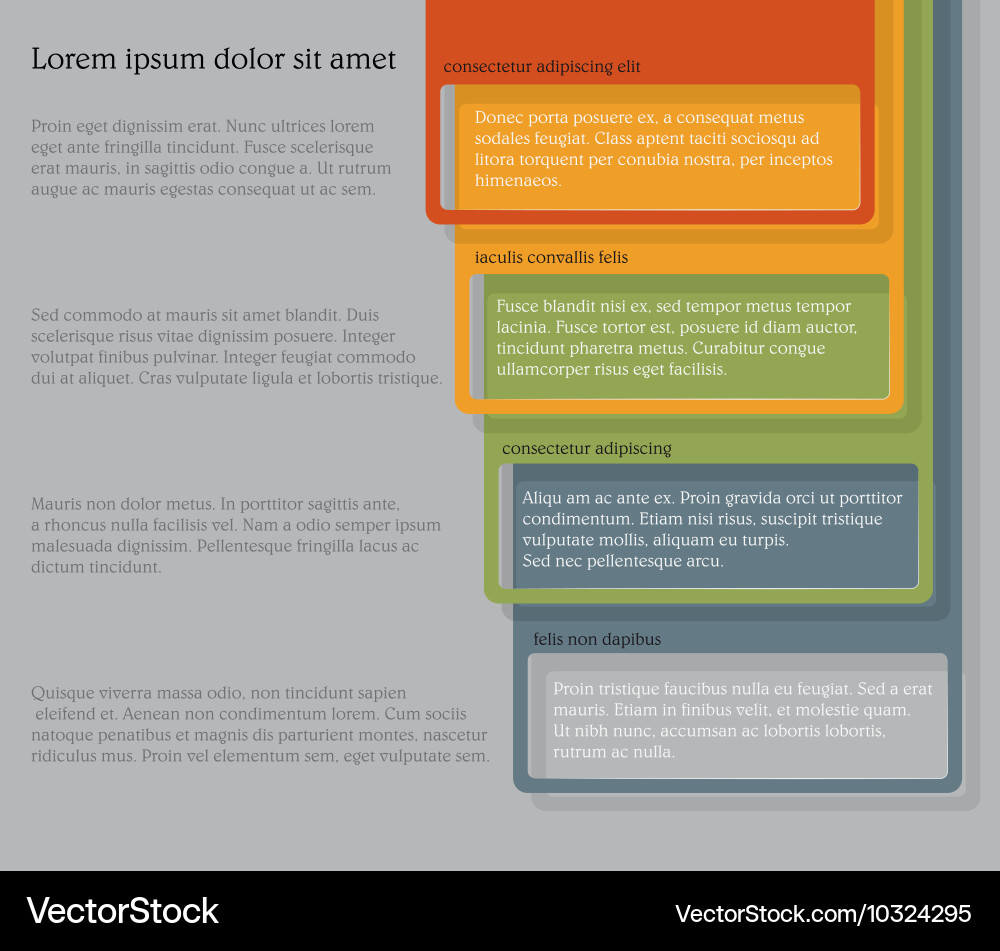 Four consecutive frame elements with lots of room vector image