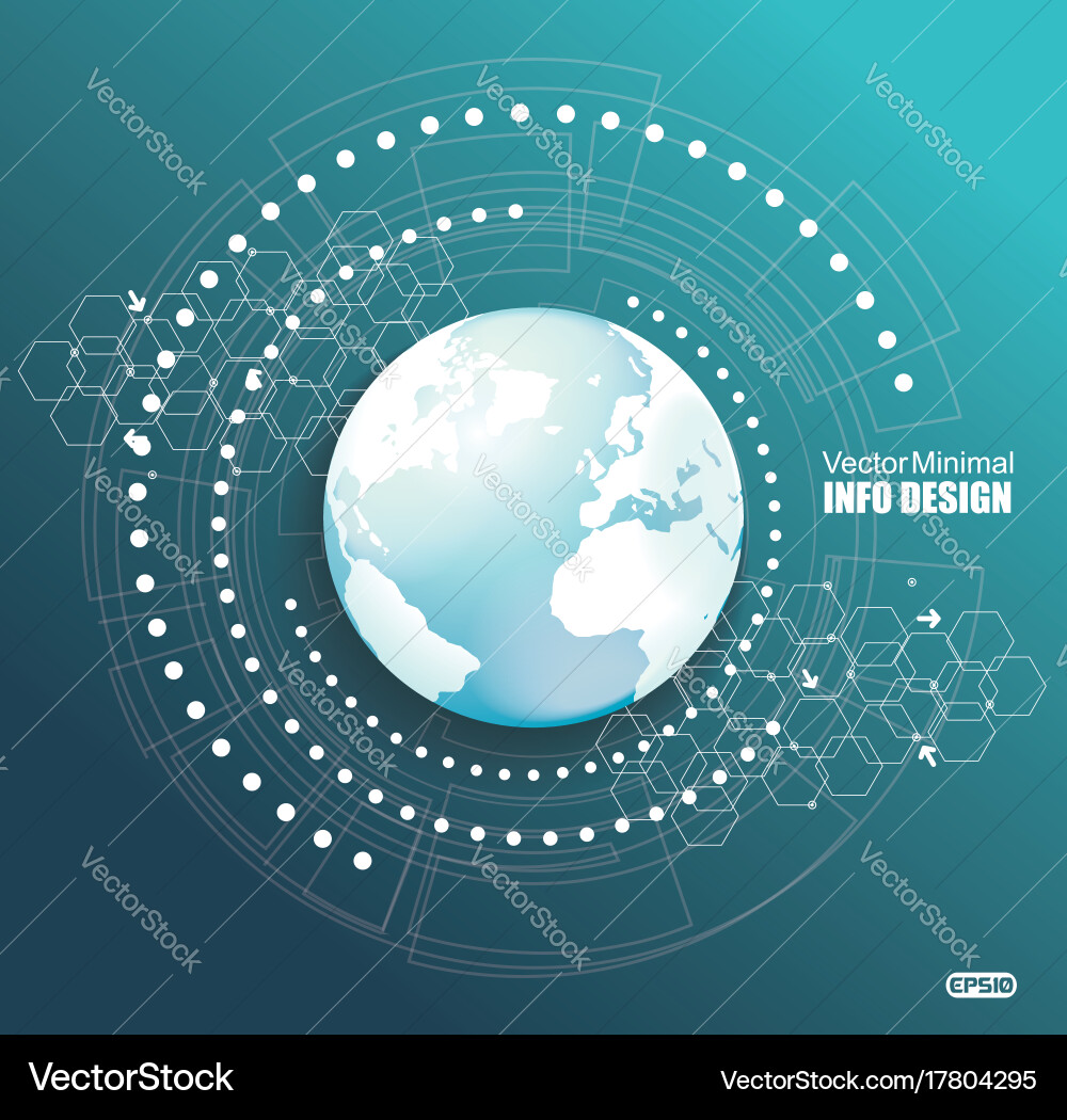 Global Network Communication vector image