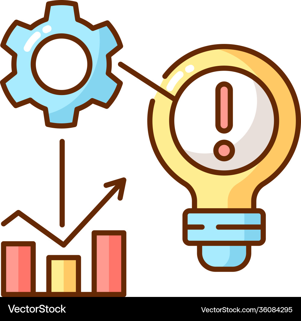 Identifying problems rgb color icon Identifying problems rgb color icon vector image