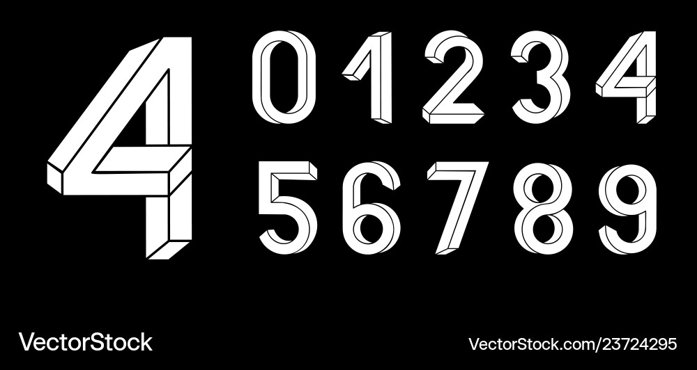 Impossible geometry letters shape font Impossible geometry letters shape font vector image