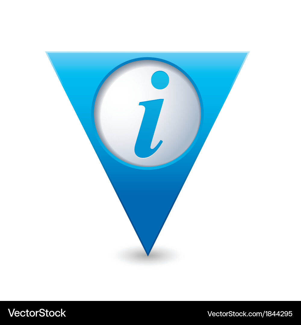 Information icon map pointer blue vector image