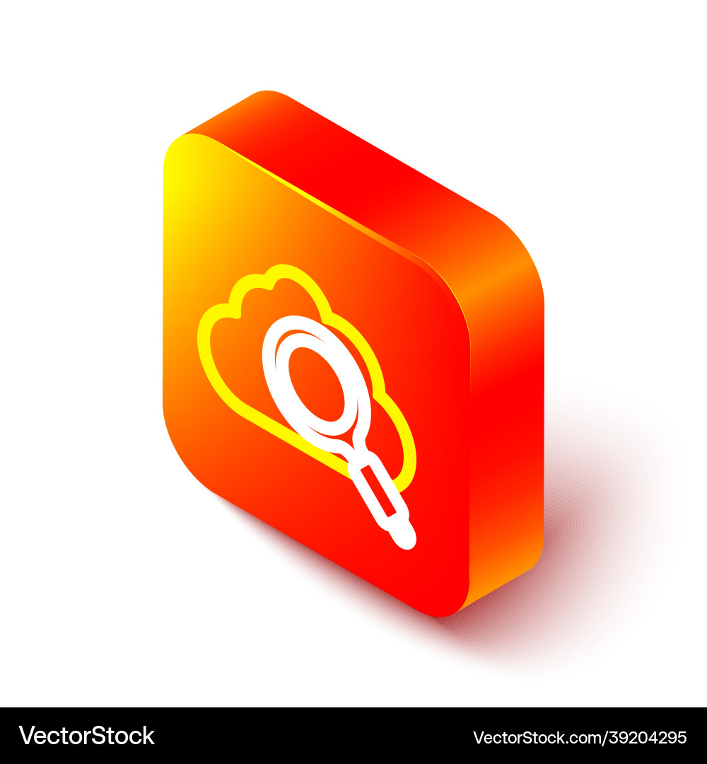 Isometric line search cloud computing icon Isometric line search cloud computing icon Vector Image