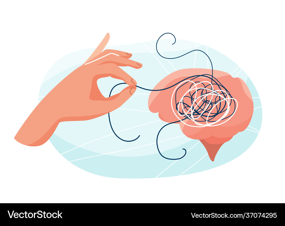 Mental health therapy human Royalty Free Vector Image