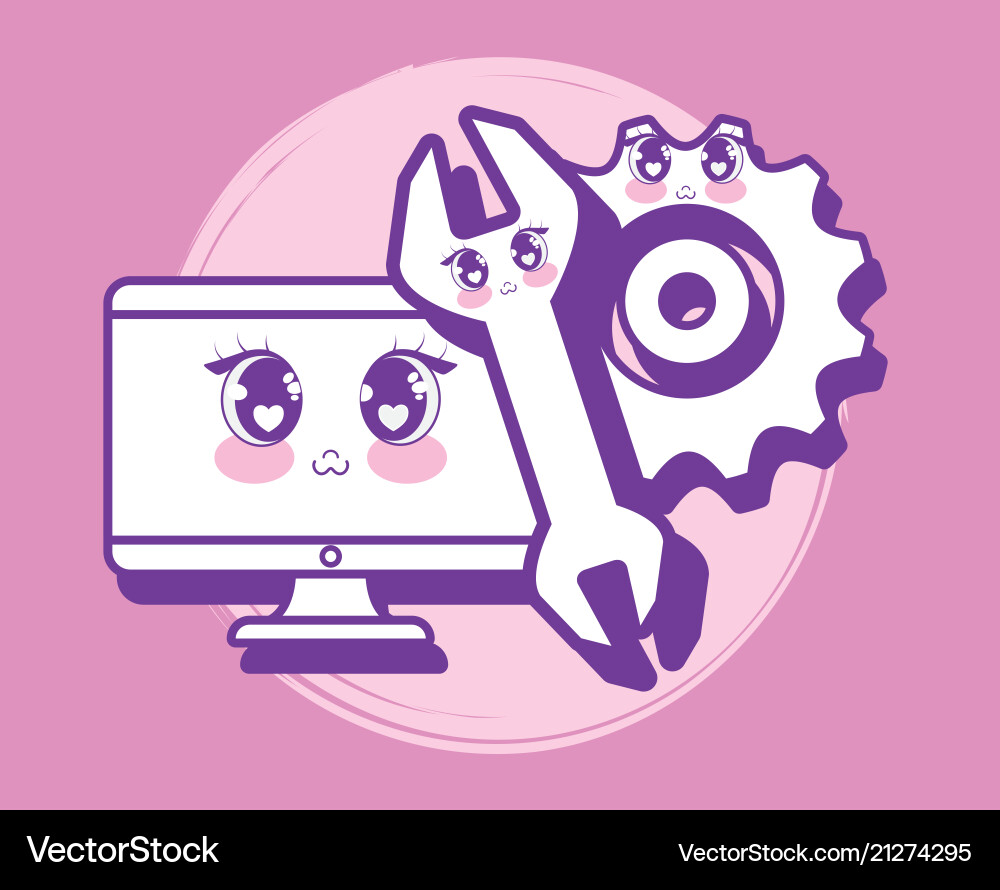Monitor computer icon vector image