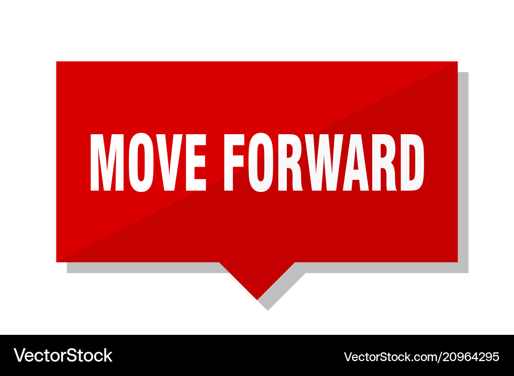 Move forward red tag Vector Image