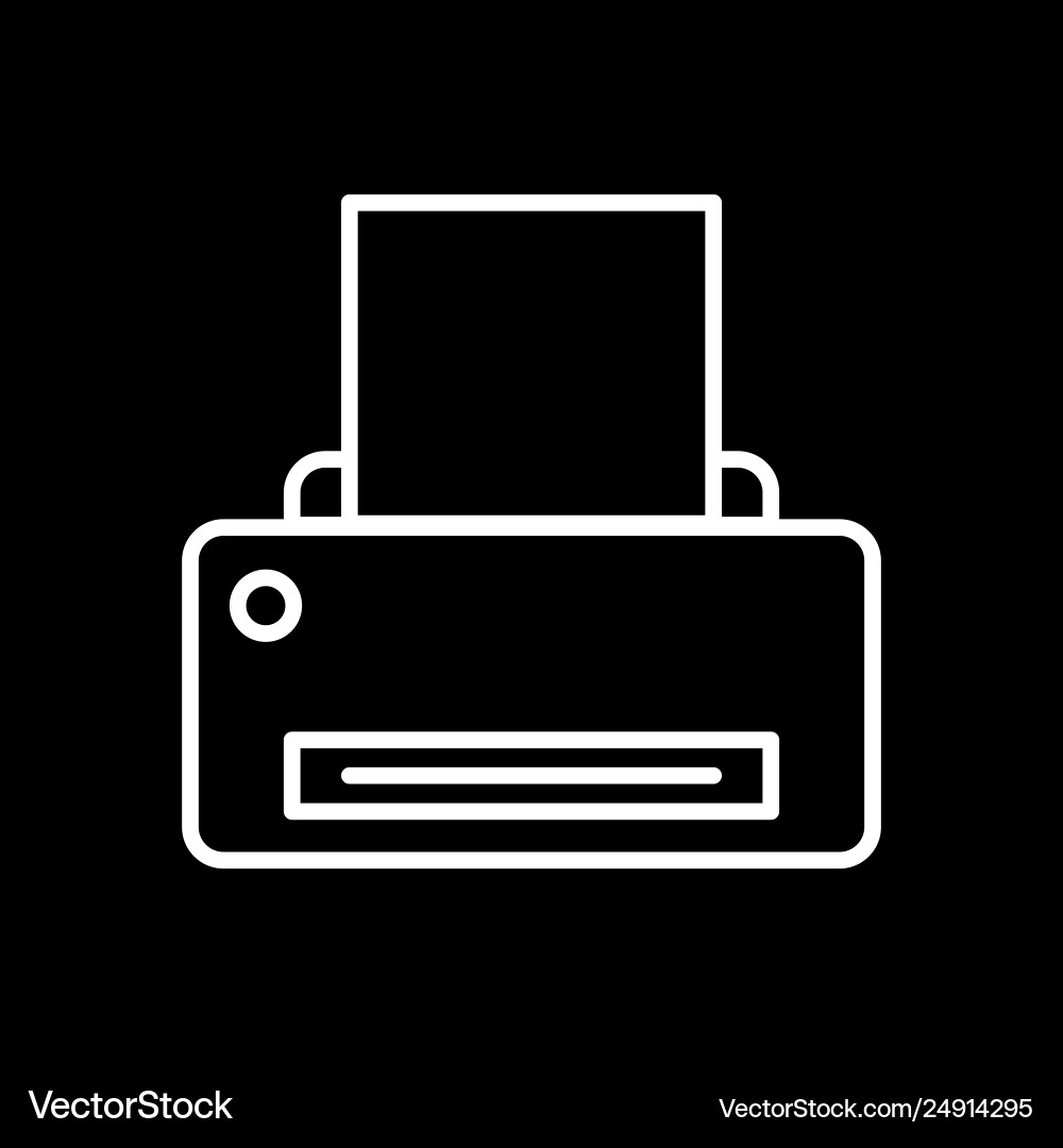 Printer image to be used in web vector image