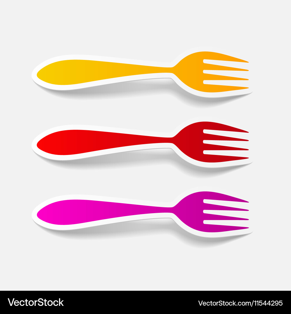 Realistic design element fork vector image