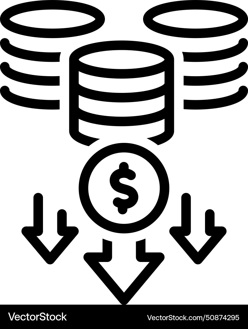 Reduce expenses Royalty Free Vector Image - VectorStock