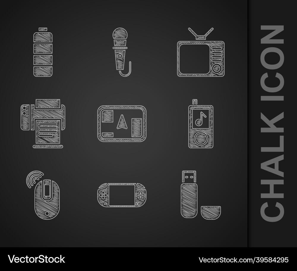 Set gps device with map portable video game Set gps device with map portable video game vector image