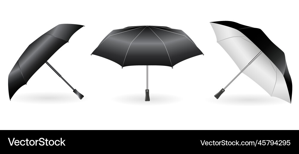 Set of realistic mini umbrella in various type Set of realistic mini umbrella in various type Vector Image