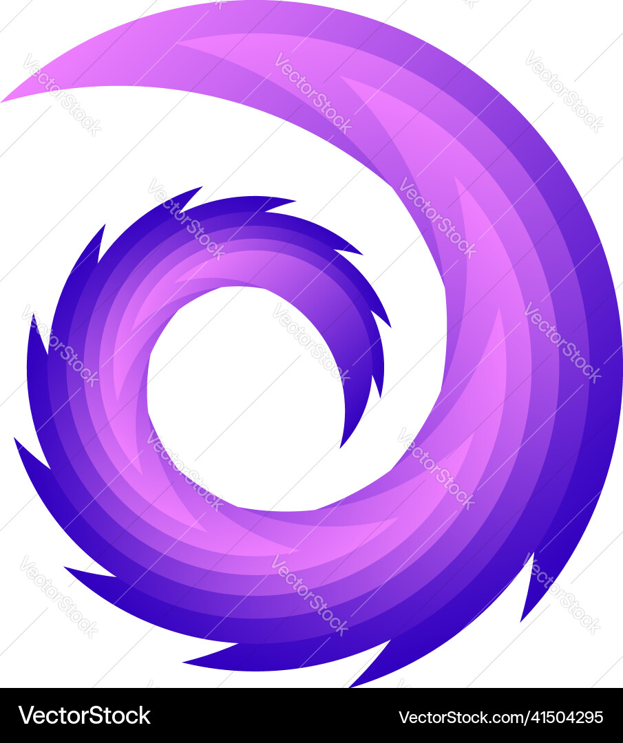 Spiral swirl twirl rotating segmented circle Spiral swirl twirl rotating segmented circle vector image