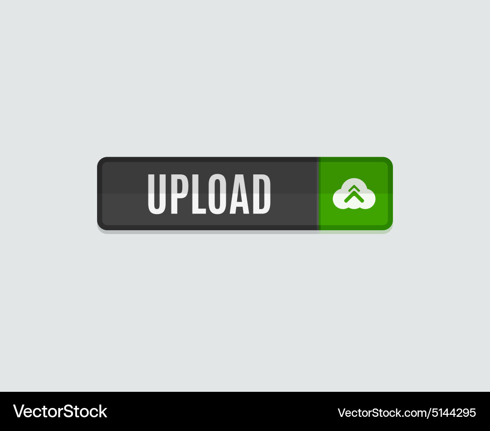Upload web button flat design vector image