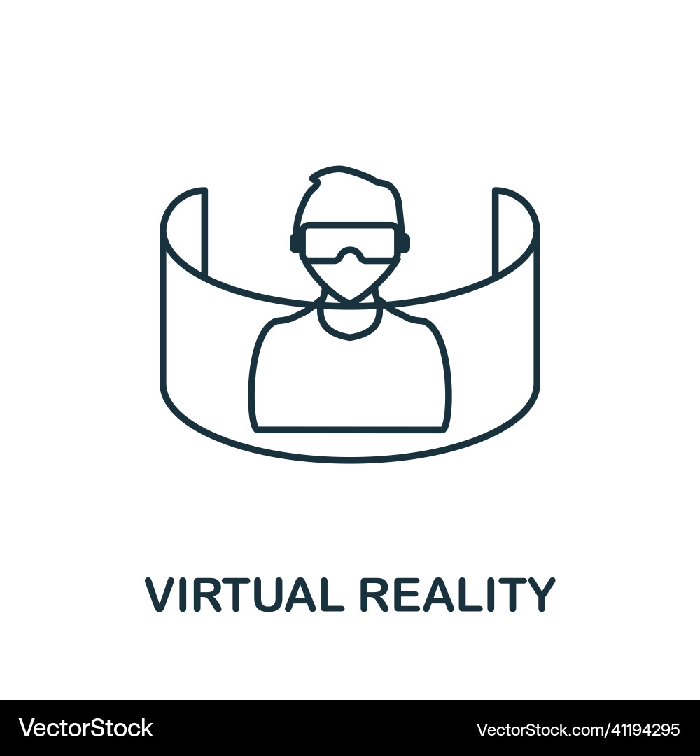 Virtual reality icon line element from internet Virtual reality icon line element from internet vector image