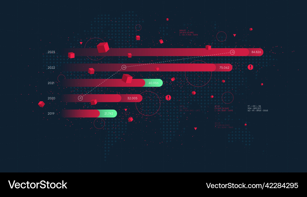 Visualization of financial vertical columns Visualization of financial vertical columns Vector Image