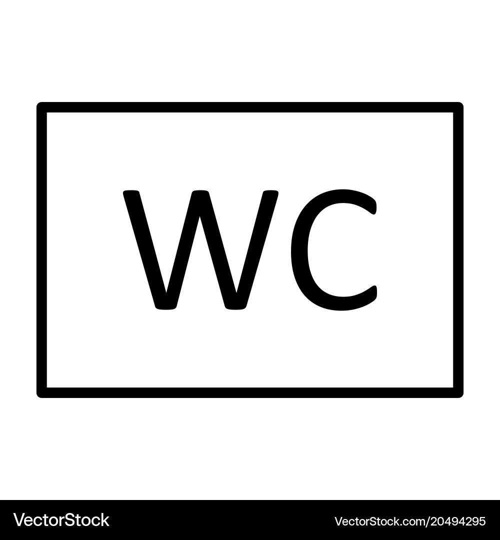 Wc toilet line icon simple minimal pictograph Vector Image