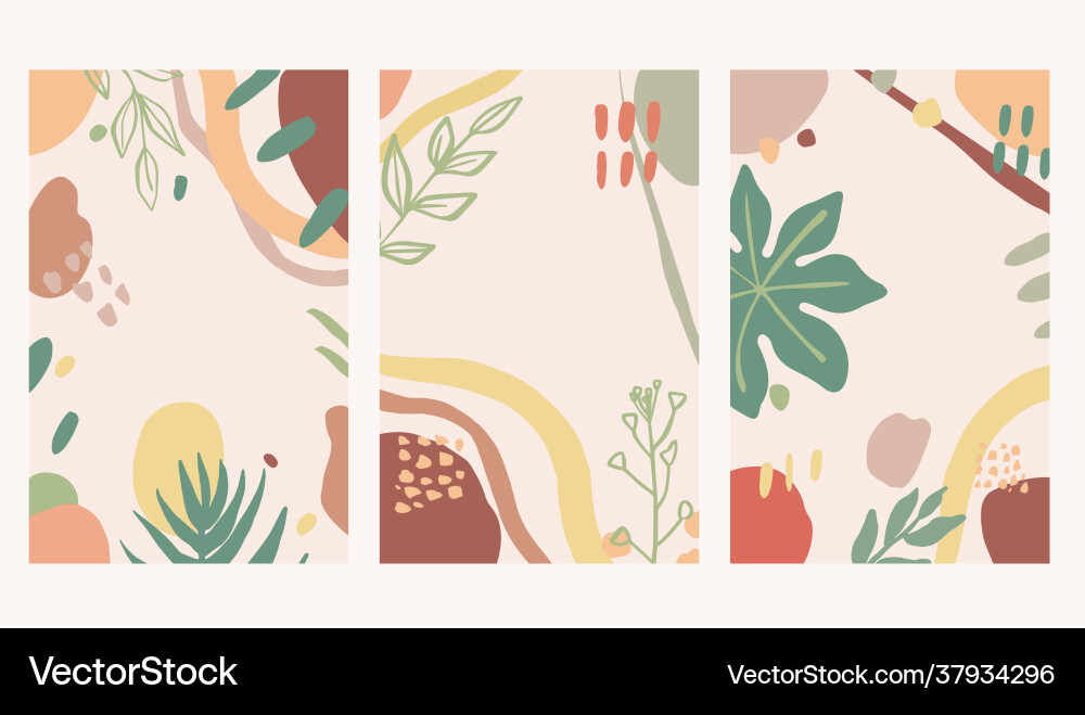 A set backgrounds with abstract shapes A set backgrounds with abstract shapes Vector Image
