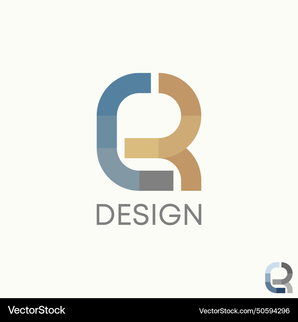 Abstract sign initial cr or rc font merge connect Abstract sign initial cr or rc font merge connect vector image