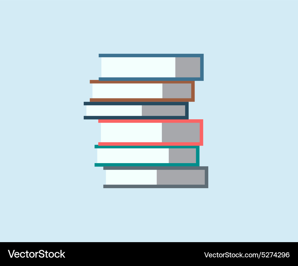Books stack icon isolated school objects – Royalty-Free Vector ...