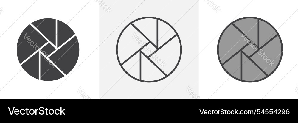 Camera shutter icon Camera shutter icon Vector Image