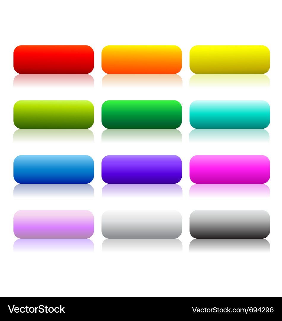 Colorful Button Collection Vector Image