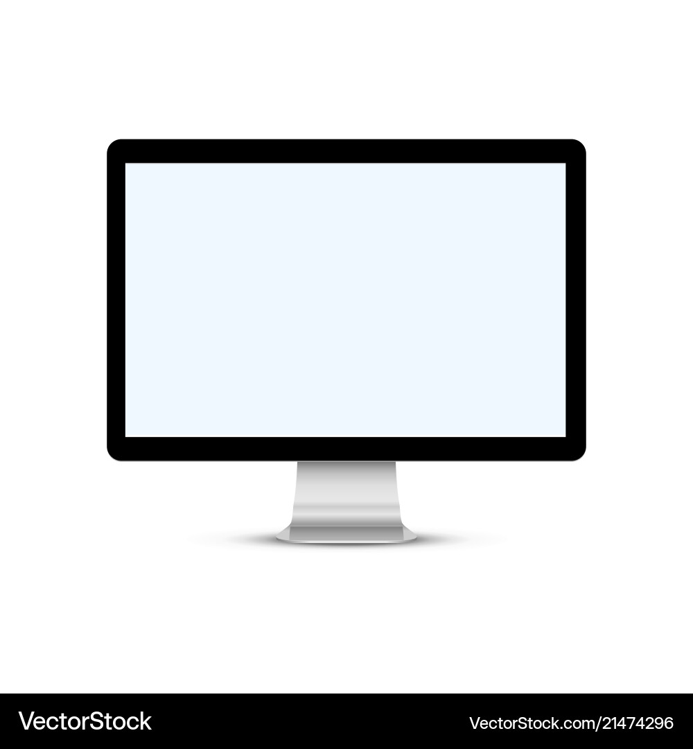 Computer monitor isolated on white background Vector Image
