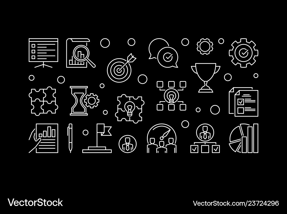 Core values horizontal concept outline vector image