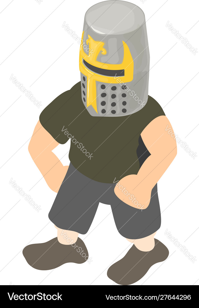 Crusader icon isometric style Vector Image