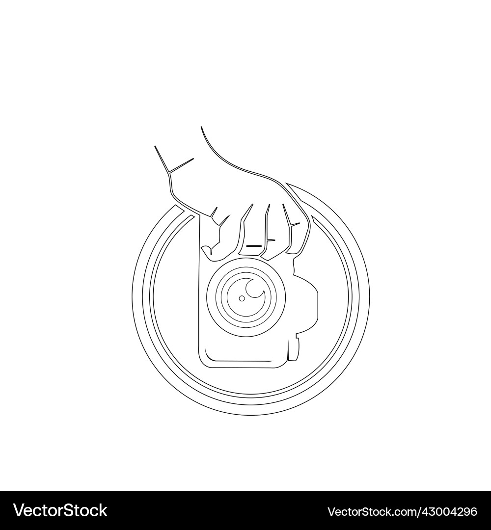 Design template outline camera Vector Image