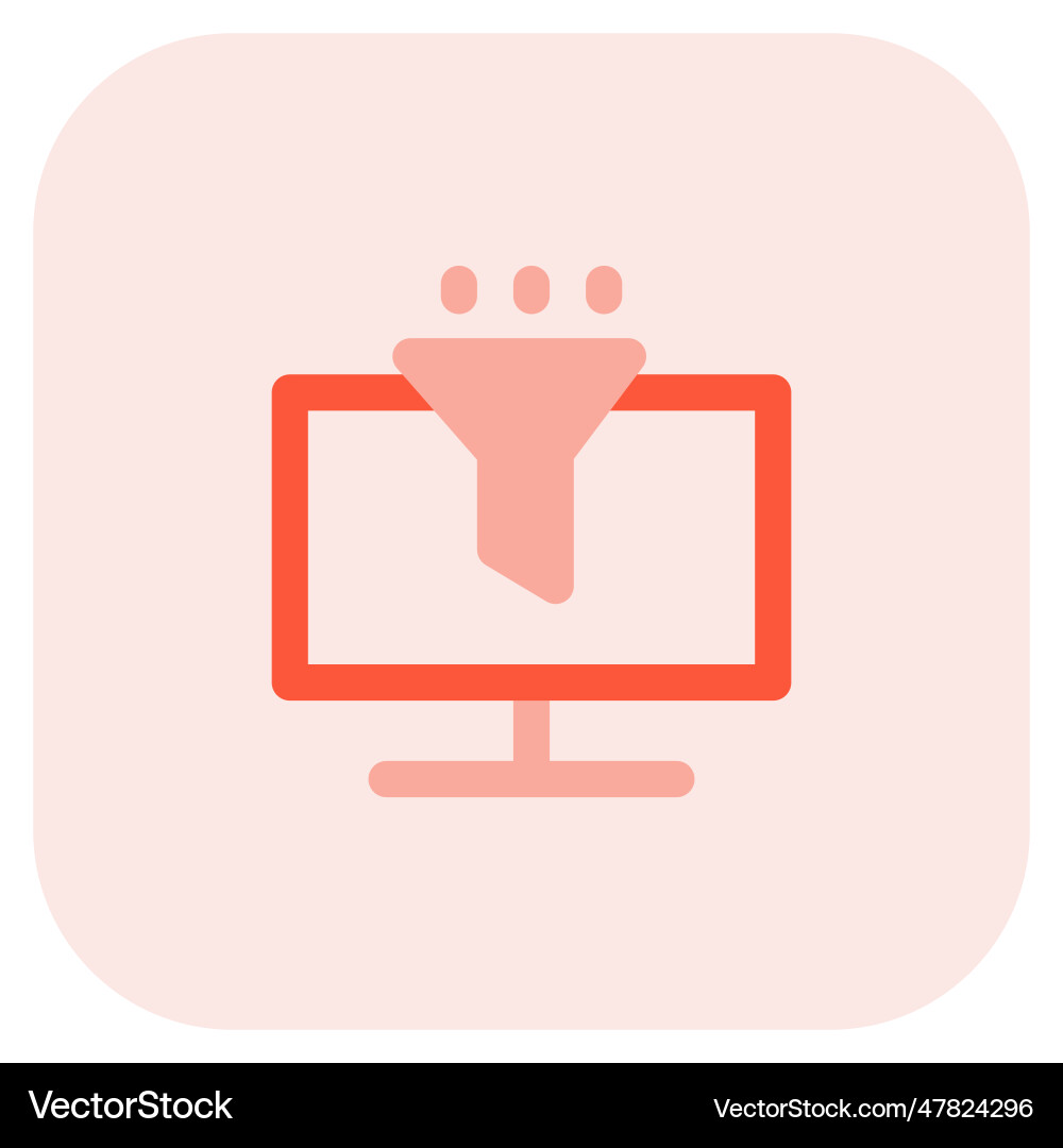 Filter a computer program that process data Vector Image