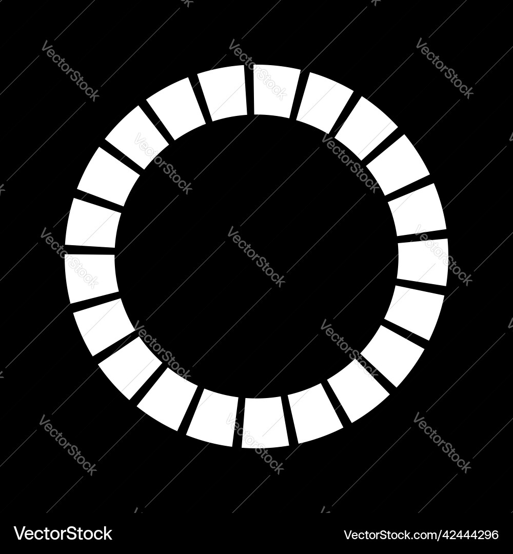 Geometric circle element with dashed lines vector image