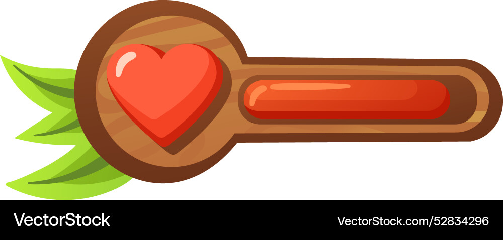 Health bar cartoon gui element game interface Vector Image